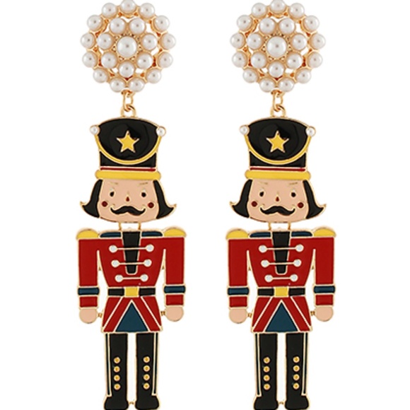 Christmas Nutcracker Drop Earrings - Picture 2 of 2